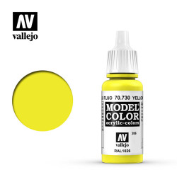 Vallejo 730 Model Colour Fluorescent Yellow 17ml Paint Dropper Bottle
