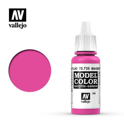 Vallejo 735 Model Colour Fluorescent Magenta 17ml Paint Dropper Bottle