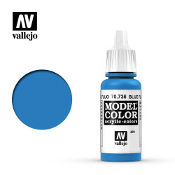 Vallejo 736 Model Colour Fluorescent Blue 17ml Paint Dropper Bottle