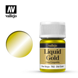 Vallejo 792 Liquid Old Gold Metallic 35ml Paint Bottle