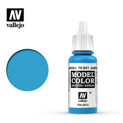 Vallejo 841 Model Colour Andrea Blue 17ml Paint Dropper Bottle