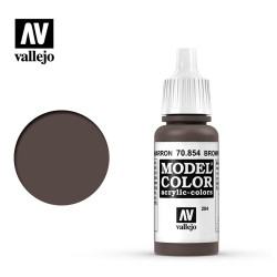 Vallejo 854 Model Colour Brown Glaze 17ml Paint Dropper Bottle