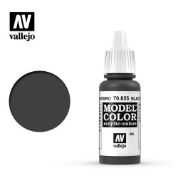 Vallejo 855 Model Colour Black Glaze 17ml Paint Dropper Bottle