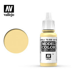 Vallejo 858 Model Colour Ice Yellow 17ml Paint Dropper Bottle