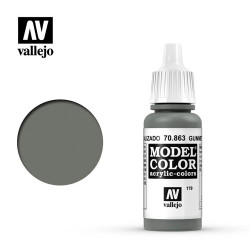 Vallejo 863 Model Colour Gunmetal Grey 17ml Paint Dropper Bottle