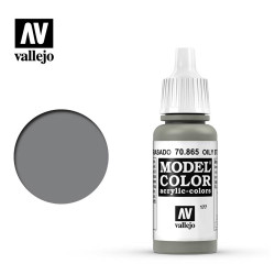 Vallejo 865 Model Colour Oily Steel 17ml Paint Dropper Bottle