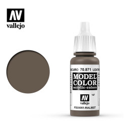 Vallejo 871 Model Colour Leather Brown 17ml Paint Dropper Bottle