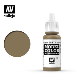 Vallejo 873 Model Colour US Field Drab 17ml Paint Dropper Bottle