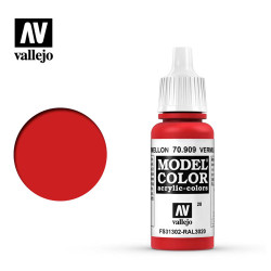 Vallejo 909 Model Colour Vermillion 17ml Paint Dropper Bottle
