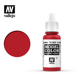 Vallejo 908 Model Colour Carmine Red 17ml Paint Dropper Bottle