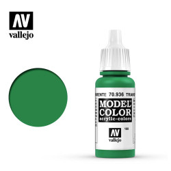 Vallejo 936 Model Colour Transparent Green 17ml Paint Dropper Bottle