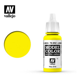 Vallejo 952 Model Colour Lemon Yellow 17ml Paint Dropper Bottle