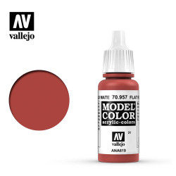 Vallejo 957 Model Colour Flat Red 17ml Paint Dropper Bottle