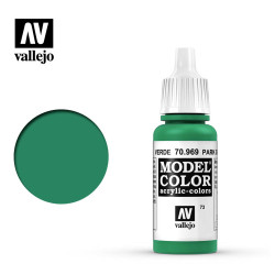 Vallejo 969 Model Colour Park Green Flat 17ml Paint Dropper Bottle