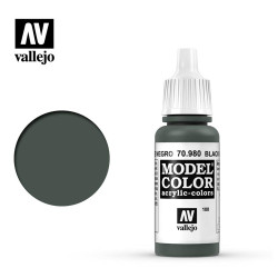 Vallejo 980 Model Colour Black Green 17ml Paint Dropper Bottle