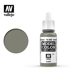 Vallejo 886 Model Colour Green Grey 17ml Paint Dropper Bottle