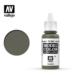 Vallejo 893 Model Colour US Dark Green 17ml Paint Dropper Bottle