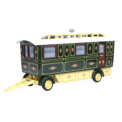 Oxford Diecast Showmans Caravan Green OO Gauge 76SCV002
