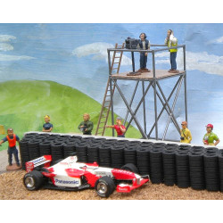 SLOT TRACK SCENICS CT1 Camera Tower & Camera & Crew - for Scalextric