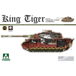 Takom 2045 German King Tiger (H) Heavy Tank w/Zimmerit & Interior 1:35 Model Kit