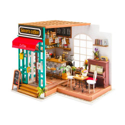 ROBOTIME Rolife Simon's Coffee 1:24 DIY Miniature Dollhouse DG109
