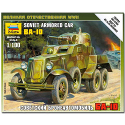 ZVEZDA 6149 Soviet Armored Car Ba-10 Model Kit 1:100