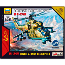 ZVEZDA 7403 MIL-24V Soviet Attack Helicopter Snap Fit Model Kit 1:144 Hotwar