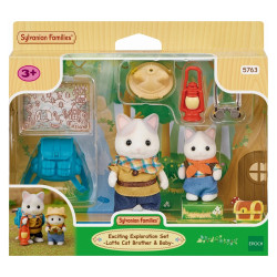 Sylvanian Families Exciting Exploration Set - Latte Cat Brother & Baby 5763