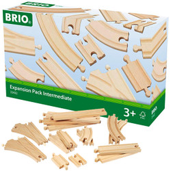 BRIO 33402 Intermediate Track Pack 16 Pieces for Wooden Train Set