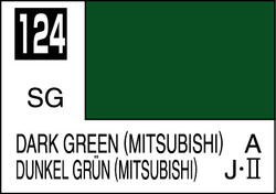 Mr. Hobby Mr. Colour - 124 - Dark Green (Mitsubishi) 10ml Acrylic Model Paint