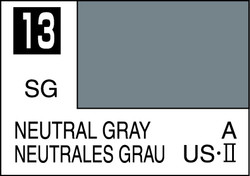 Mr. Hobby Mr. Colour - 013 - Neutral Gray 10ml Acrylic Model Paint