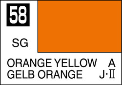 Mr. Hobby Mr. Colour - 058 - Orange Yellow 10ml Acrylic Model Paint
