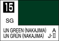 Mr. Hobby Mr. Colour - 015 - IJN Green (Nakajima) 10ml Acrylic Model Paint