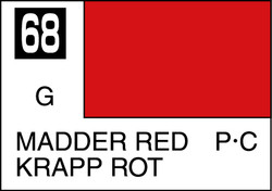 Mr. Hobby Mr. Colour - 068 - Madder Red 10ml Acrylic Model Paint