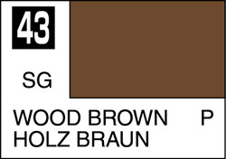 Mr. Hobby Mr. Colour - 043 - Wood Brown 10ml Acrylic Model Paint