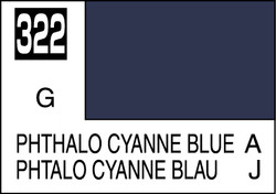 Mr. Hobby Mr. Colour - 322 - Phthalo Cyanne Blue 10ml Acrylic Model Paint