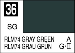 Mr. Hobby Mr. Colour - 036 - RLM74 Gray Green 10ml Acrylic Model Paint