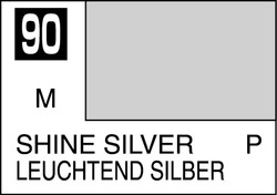 Mr. Hobby Mr. Colour - 090 - Shine Silver 10ml Acrylic Model Paint