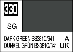 Mr. Hobby Mr. Colour - 330 - Dark Green BS381C/641 10ml Acrylic Model Paint
