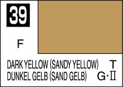 Mr. Hobby Mr. Colour - 039 - Dark Yellow (Sandy Yellow) 10ml Acrylic Model Paint
