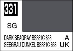 Mr. Hobby Mr. Colour - 331 - Dark Seagray BS381C 638 10ml Acrylic Model Paint