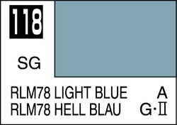 Mr. Hobby Mr. Colour - 118 - RLM78 Light Blue 10ml Acrylic Model Paint