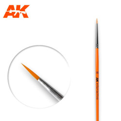 AK Interactive 601 3/0 Round Brush Synthetic Paint Brush