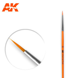 AK Interactive 602 2/0 Round Brush Synthetic Paint Brush