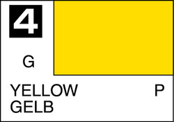 Mr. Hobby Mr. Colour - 004 - Yellow 10ml Acrylic Model Paint