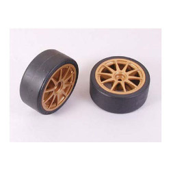 Tamiya 51219 Drift Tyres Type D & Wheels - fits all Touring Cars - RC Car Spares