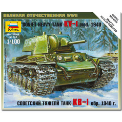 ZVEZDA 6141 Soviet Heavy Tank KV-1 Snap Fit Snap Fit Model Kit 1:100