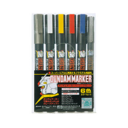 Gundam Markers GMS-105 Basic 6 Colour Set Mr. Hobby GSI Creos