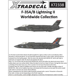 Xtradecal X72338 F-35A/B Lightning II Worldwide Aircraft Model Decal Set