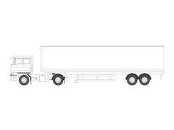 Oxford DAF 3300 Short Van Trailer White ODSP184A OO Gauge